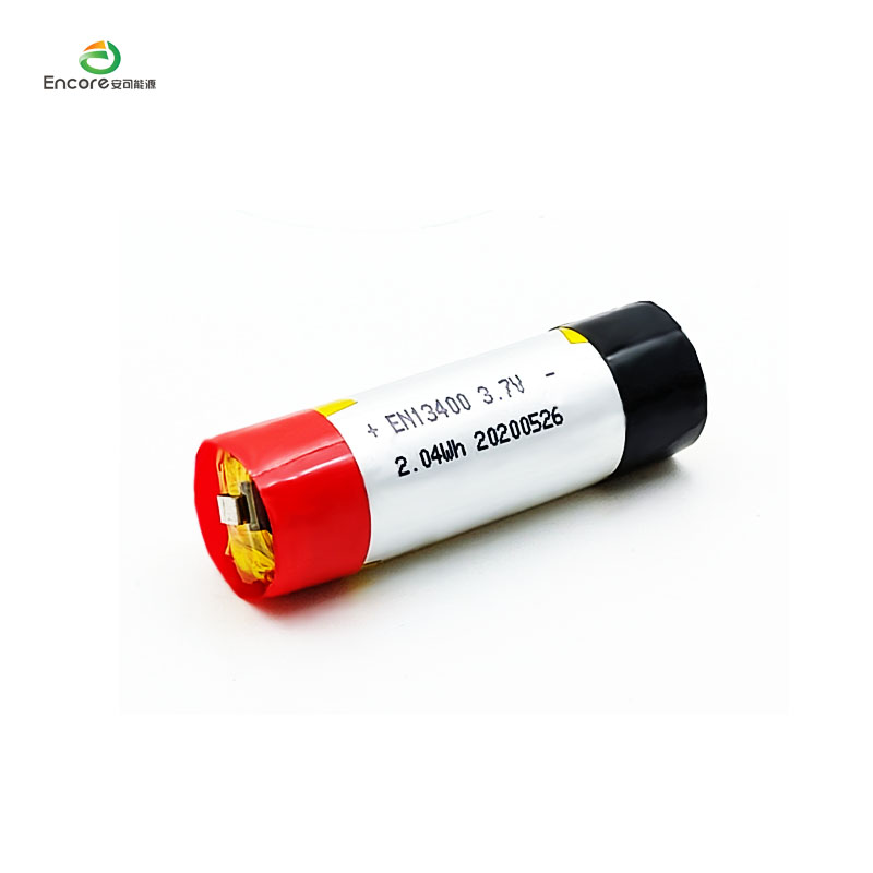 13400 baterie lipo cilindrică de 550 mAh