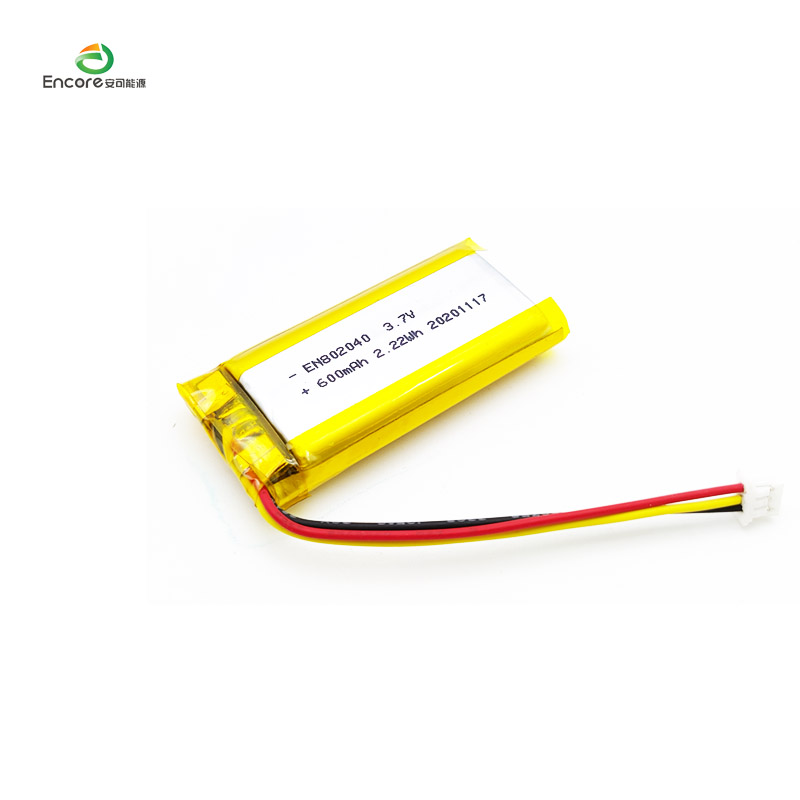 3.7v 600mah 2.22wh baterie Li-Ion